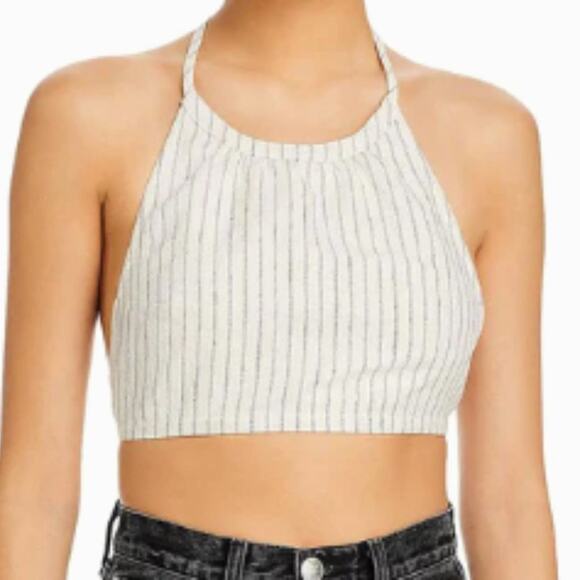 Rag & Bone Natural stripe Zoe halter top Size M - Picture 1 of 8